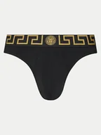 Majtki męskie - Versace Stringi AU100022 1A10011 Czarny - miniaturka - grafika 1