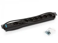 Listwy zasilające - Energenie Triton Listwa zasilająca 19 RAB-PD-X05-A1 8 gniazd w standardzie SN max. 16 A przewód 3 x 1 5 mm o długości 2 m wtyk DIN49441 16 A kolor czarny RAL 9005 wskaźnik zasilania LED - miniaturka - grafika 1