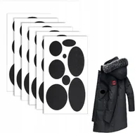 Pasmanteria - ZESTAW NAPRAWCZY ŁATKI DO KURTEK PUCHOWYCH ZIMOWEYCH 40X CZARNE NASZYWKI - miniaturka - grafika 1