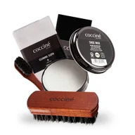 Środki do obuwia i ubrań - Pasta do Butów Bezbarwna Dwie Szmatki Szczotki Zestaw Coccine 5w1 - miniaturka - grafika 1