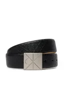 Paski - Calvin Klein Pasek Emblem Plaque W/ Aop 35Mm Adj LV04D7082G Czarny - miniaturka - grafika 1