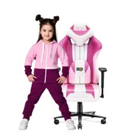 Fotele gamingowe - Fotel dziecięcy materiałowy Diablo X-Player 2.0 Marshmallow Pink: Kids Size - miniaturka - grafika 1
