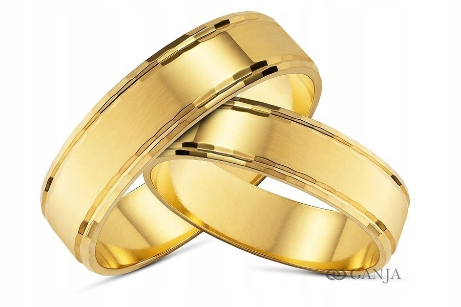 Obrączka złota 333 srebrna 925 ŚLUB GZ02 szer.5 mm