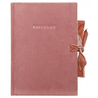 Notesy i bloczki - Paperdot, Notatnik Ze Wstążką, Różowy, Format A5, Kratka, 96 Kartek - miniaturka - grafika 1