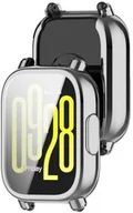 Akcesoria do smartwatchy - Bizon Etui z osłoną ekranu Case Watch Felipe do Xiaomi Redmi Watch 5 Active, srebrne - miniaturka - grafika 1
