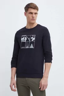 Bluzy męskie - Mammut bluza Core męska kolor czarny z nadrukiem - grafika 1