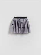 Sukienki i spódniczki dla dziewczynek - Reserved - Tiulowa spódnica z kokardkami - ciemnoszary - miniaturka - grafika 1