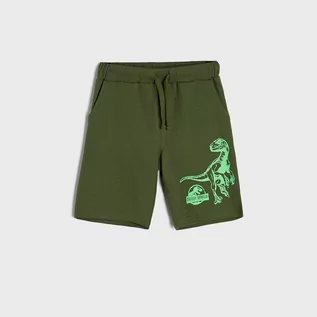 Spodnie i spodenki dla chłopców - Sinsay Sinsay - Szorty Jurassic World - Zielony - grafika 1