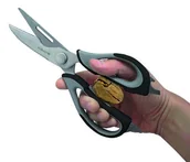 Nożyce kuchenne - VIN FIH 016  wielofunkcyjna-nożyczki kuchenne (9 funkcje, elastyczny uchwyt), czarna, bukiet, szary i kolor stali FIH 016 - miniaturka - grafika 1