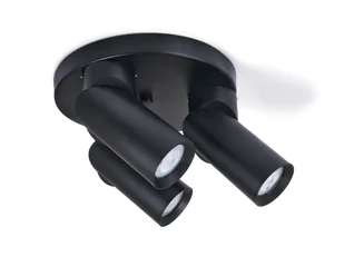 LVT Oprawa halogenowa natynkowa ścienno - sufitowa LED Rita x3 - Czarna LAMPA-2944 - Lampy ścienne - miniaturka - grafika 1