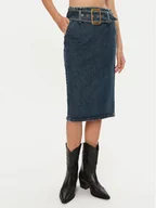 Spódnice - Miss Sixty Spódnica jeansowa 6L3KJ5860000 Granatowy Regular Fit - miniaturka - grafika 1