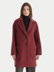 MAX&Co. Płaszcz wełniany 2526016023200 Bordowy Regular Fit - Płaszcze damskie - miniaturka - grafika 1