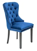 Krzesła - Niebieskie welurowe krzesło pikowane - Imperia - miniaturka - grafika 1