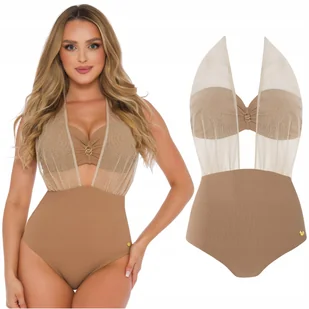 Strój kąpielowy dwuczęściowy wysoki stan z siatką Self 1045 Como 40E/L 75E - Stroje kąpielowe - miniaturka - grafika 1