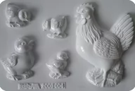 Akcesoria rzeźbiarskie - Artis Dea Forma do odlewów Odlewy gipsowe Kura i kurczaczki 2003004) 2003004 - miniaturka - grafika 1
