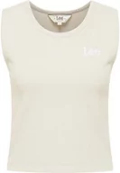 Bluzy damskie - Lee Damska bluza Cropped, szyfon, rozmiar XXL, żółty, XXL - miniaturka - grafika 1