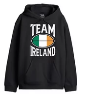 Bluzy męskie - Republic Of California "Team Ireland" UXREPCZSW038 Bluza męska, czarna, rozmiar XL, czarny, XXL - miniaturka - grafika 1