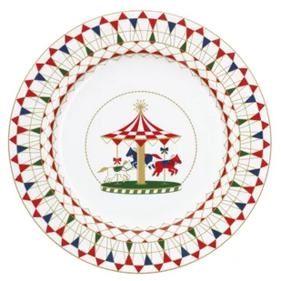 ROSE&TULIPANI XMAS CAROUSEL Okrągła taca 31 cm - Tace i patery - miniaturka - grafika 1