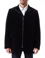 Kurtki męskie - HUGO Męska kurtka Apino2311 Extra Slim-Fit z aksamitu stretchowego, czarny (Black1), 50 - miniaturka - grafika 1