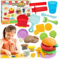 Masy plastyczne - Ciastolina ciastomasa maszynka ciasto masa plastyczna plastelina BURGER - miniaturka - grafika 1