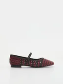 Półbuty damskie - Reserved - Plecione baleriny z paskiem - wielobarwny - miniaturka - grafika 1