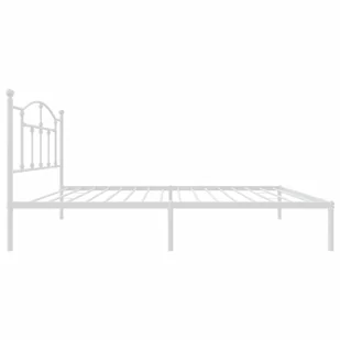 Metalowa rama łóżka z wezgłowiem, biała, 100x190 cm Lumarko! - Łóżka - miniaturka - grafika 5