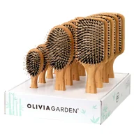 Szczotki i grzebienie do włosów - Olivia Garden Bamboo Touch, zestaw szczotek do rozczesywania, włosie mieszane, display 12szt - miniaturka - grafika 1