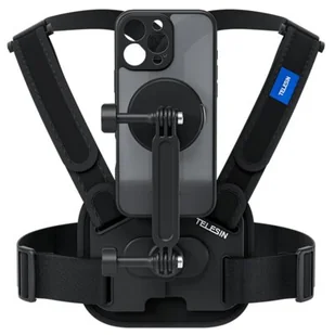 Uprząż piersiowa TELESIN P2-CGP-01 Czarny do Apple iPhone 16 Pro/Pro Max - Pozostałe akcesoria do telefonów - miniaturka - grafika 1