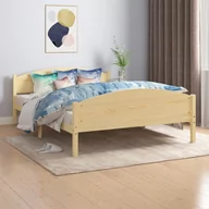 Łóżka - shumee shumee Rama łóżka lite drewno sosnowe 140 x 200 cm - miniaturka - grafika 1