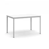 Stoły - B2B Partner Stół do jadalni, blat biały 1200 x 800 mm, podstawa jasnoszara 555750 - miniaturka - grafika 1