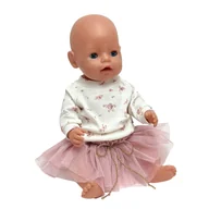 Domki dla lalek - Zestaw dla lalek Baby Born 42-43 cm cm, spódniczka pink i bluza - miniaturka - grafika 1