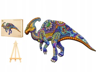 PUZZLE DREWNIANE DUŻE 230 ELEMENTÓW PARAZAUROLOF W DREWNIANYM PUDEŁKU - Puzzle - miniaturka - grafika 1