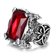 Pierścionki - Pierścionek z kolorowym kamieniem - miniaturka - grafika 1