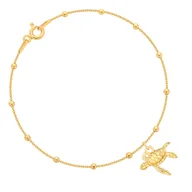 Bransoletki - Złota bransoletka z żółwiem - miniaturka - grafika 1