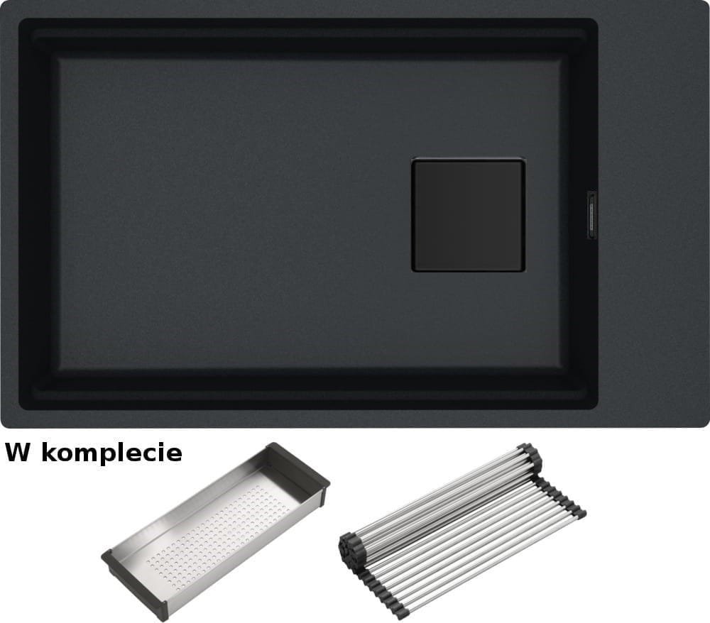 FRANKE Kanon KNG 110-62 onyx BLACK EDITION + WKŁADKA + ROLLMATA (125.0740.834)