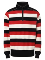 Bluzy męskie - Andrew James Sailing Męska bluza nierozpinana Mężczyźni Bawełna niebieski|czerwony|biały w paski, M - miniaturka - grafika 1