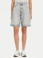 Spodenki damskie - Tommy Jeans Szorty jeansowe Mia DW0DW20086 Niebieski Relaxed Fit - miniaturka - grafika 1