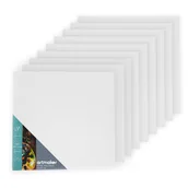 Podobrazia, bloki, papiery - Podobrazie 25X25 Cm Płótno Malarskie Zestaw 9 Szt - miniaturka - grafika 1