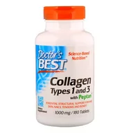 Witaminy i minerały dla sportowców - DOCTOR'S BEST DOCTOR'S BEST Collagen Types 1 And 3 With Peptan 180tabs - miniaturka - grafika 1