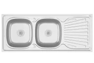 Zlewozmywaki - Elior Dwukomorowy zlew kuchenny z ociekaczem M9-H23 - miniaturka - grafika 1