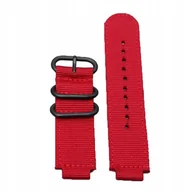 Akcesoria do zegarków - CZERWONY PARCIANY PASEK NATO 16/24MM G-SHOCK GM GA - miniaturka - grafika 1