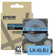 Taśmy do drukarek barwiące - Epson LabelWorks LK-6LBJ - Schwarz auf Mattblau - Rolle 2,4 cm x 8 m 1 Kassetten Hangebox - Band - fur LabelWorks LW-C610 - miniaturka - grafika 1