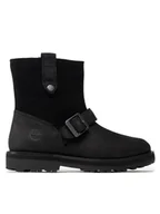 Buty dla chłopców - Timberland Kozaki Courma Kid Wl.Biker Bt TB0A2H67015 Czarny - miniaturka - grafika 1