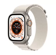 Smartwatch - Apple Watch Ultra Cellular 49mm Tytanowy z opaską Alpine S w kolorze księżycowej poświaty - miniaturka - grafika 1