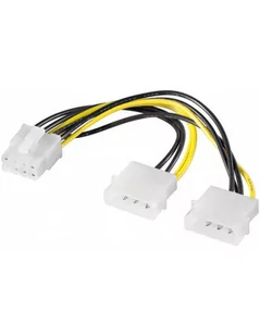 Goobay 93241 Power cable/adapter for PC graphics cards PCI-E to PCI Express 8-pin, 0.15 m 93241 - Kable komputerowe i do monitorów - miniaturka - grafika 1