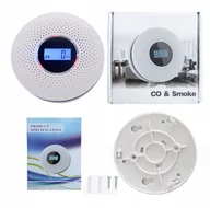 Czujniki czadu, dymu, gazu - Czujnik Czadu Tlenku Węgla Dymu Detektor Sensor LCD Alarm Wykrywacz - miniaturka - grafika 1