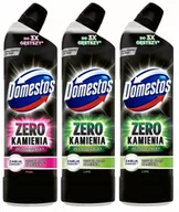 Środki do WC - Domestos Zero Kamienia Żel WC Toalet zestaw 3x750ml - miniaturka - grafika 1