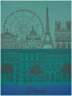 Ściereczki, gąbki, czyściki - Le Jacquard Fran ais Ściereczka kuchenna Paris Panorama Zielona - miniaturka - grafika 1