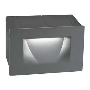 Lucide Wpust LAMPA ścienna KRYPTON 726401 schodowa OPRAWA prostokątna LED 3W 3000K zewnętrzna do zabudowy IP54 ciemnoszara __code-43683 - Oprawy, klosze i abażury - miniaturka - grafika 1