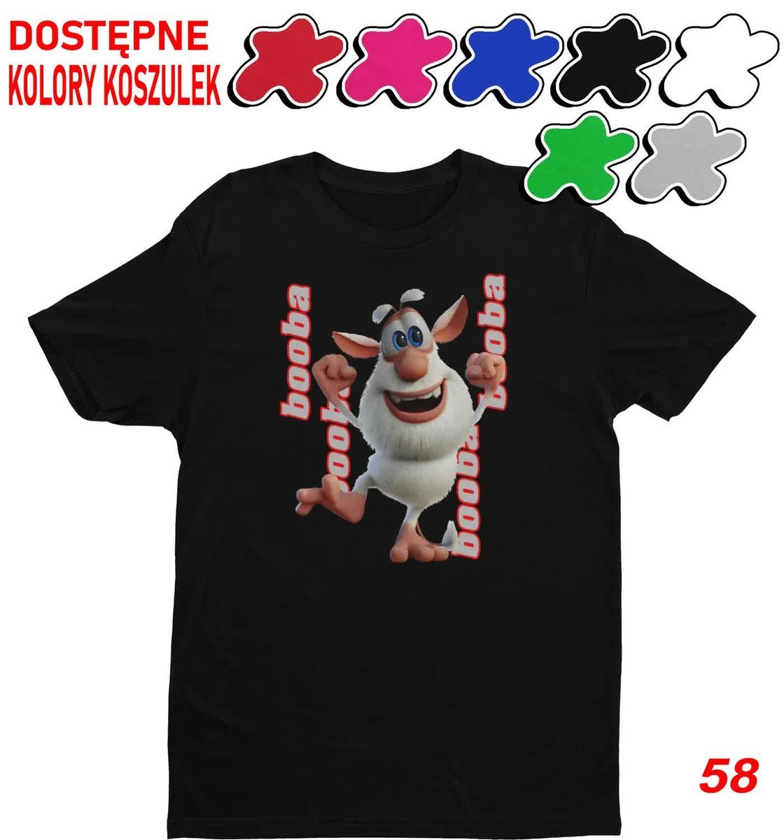 Dziecięca Koszulka Z Nadrukiem Duży Wybór Booba -M 134-140